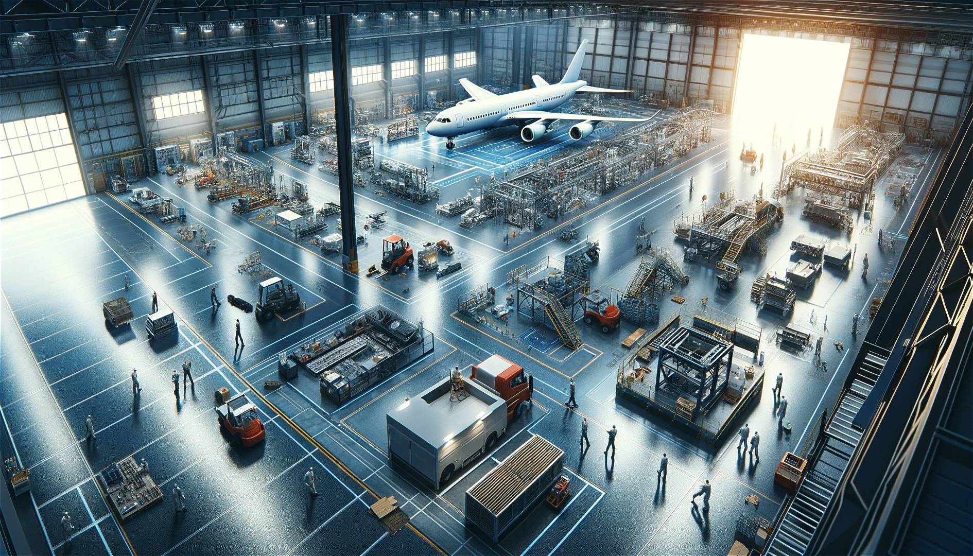 Epoxidharzboden fuer den Flugzeug und Fahrzeugbau 2 Epoxidharzboden fuer den Flugzeug und Fahrzeugbau 2